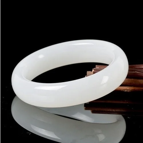 Men Accessories For Hand - Gelang Giok Putih Asli Alami Gelang
