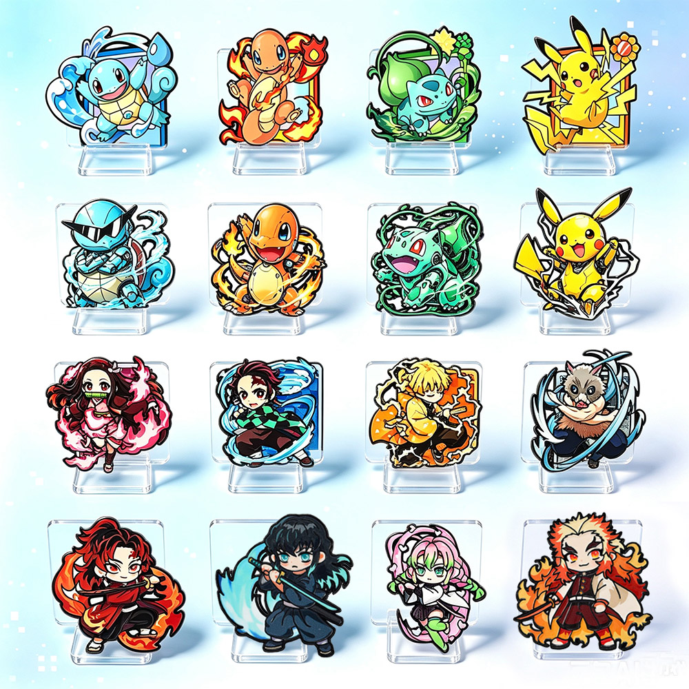 Lapel Pin Enamel - 8Pcs Pin Enamel Anime Pokemon &