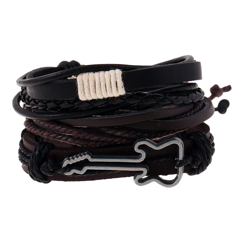 Men Accessories Singapore - Gelang Perhiasan Rock Hip-Hop Gelang Kulit
