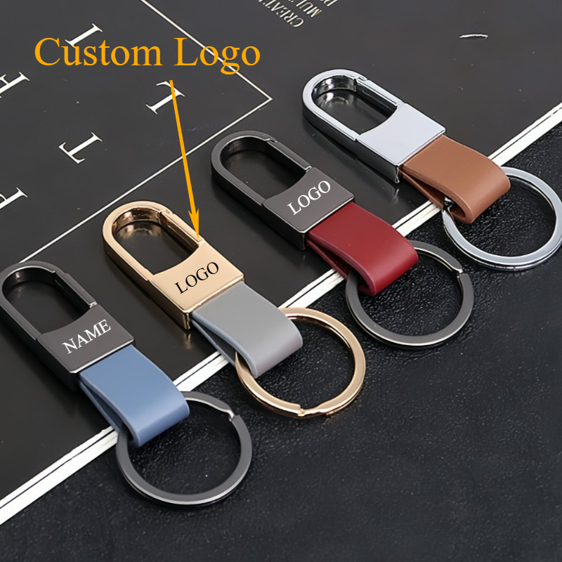 Men Accessories Name - Gantungan Kunci Kulit Modis Nama Logo