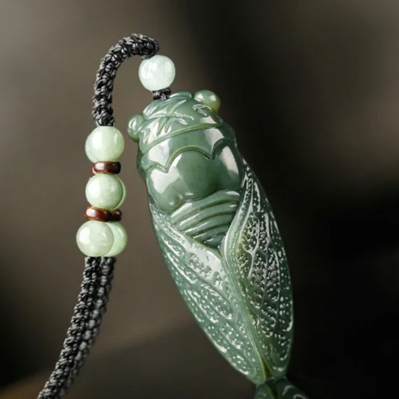 Men Accessories For Hand - Alami Hetian Giok Cicada Liontin Kalung