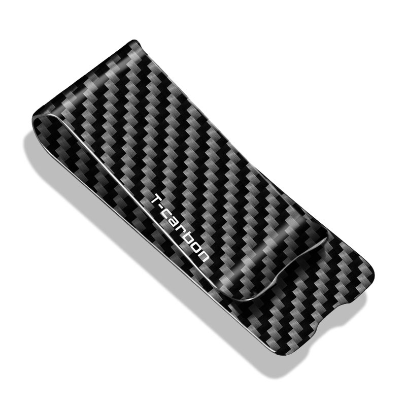 Money Clip Slim - Dompet uang serat karbon, dompet minimalis