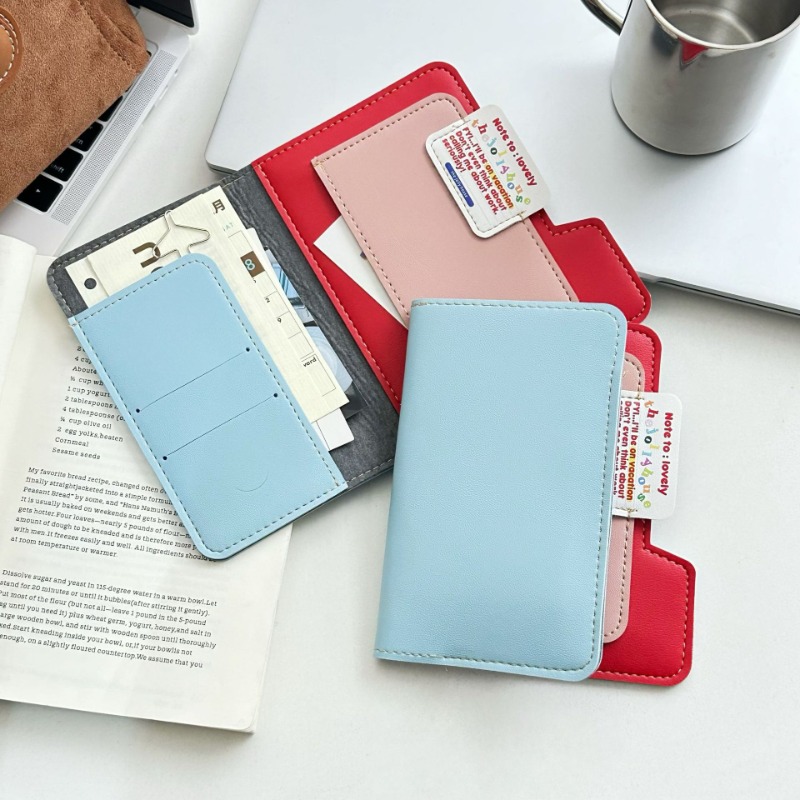 Travel Organizer Men - Ins Blok Warna Tempat Paspor Dompet