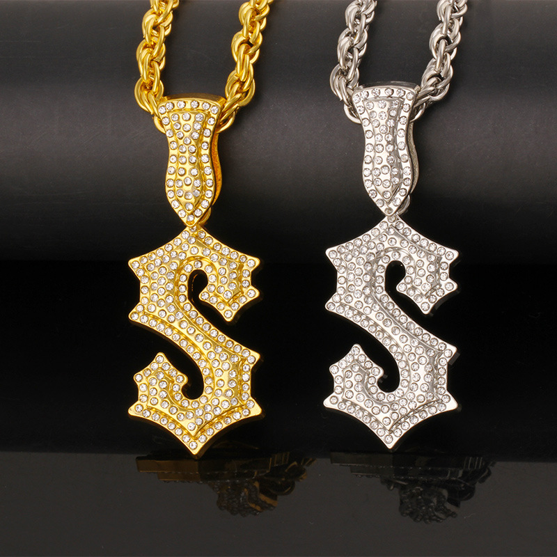 Men Accessories Singapore - Kalung Hip Hop Huruf S Baru