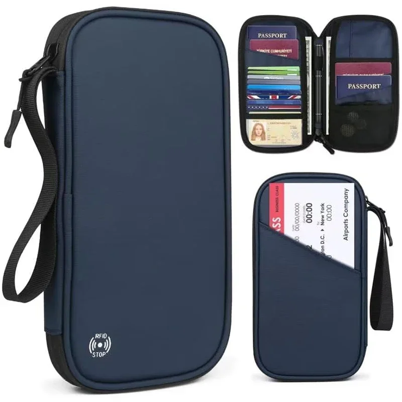 Travel Organizer Men - Dompet Sampul Paspor Perjalanan Keluarga Ringan