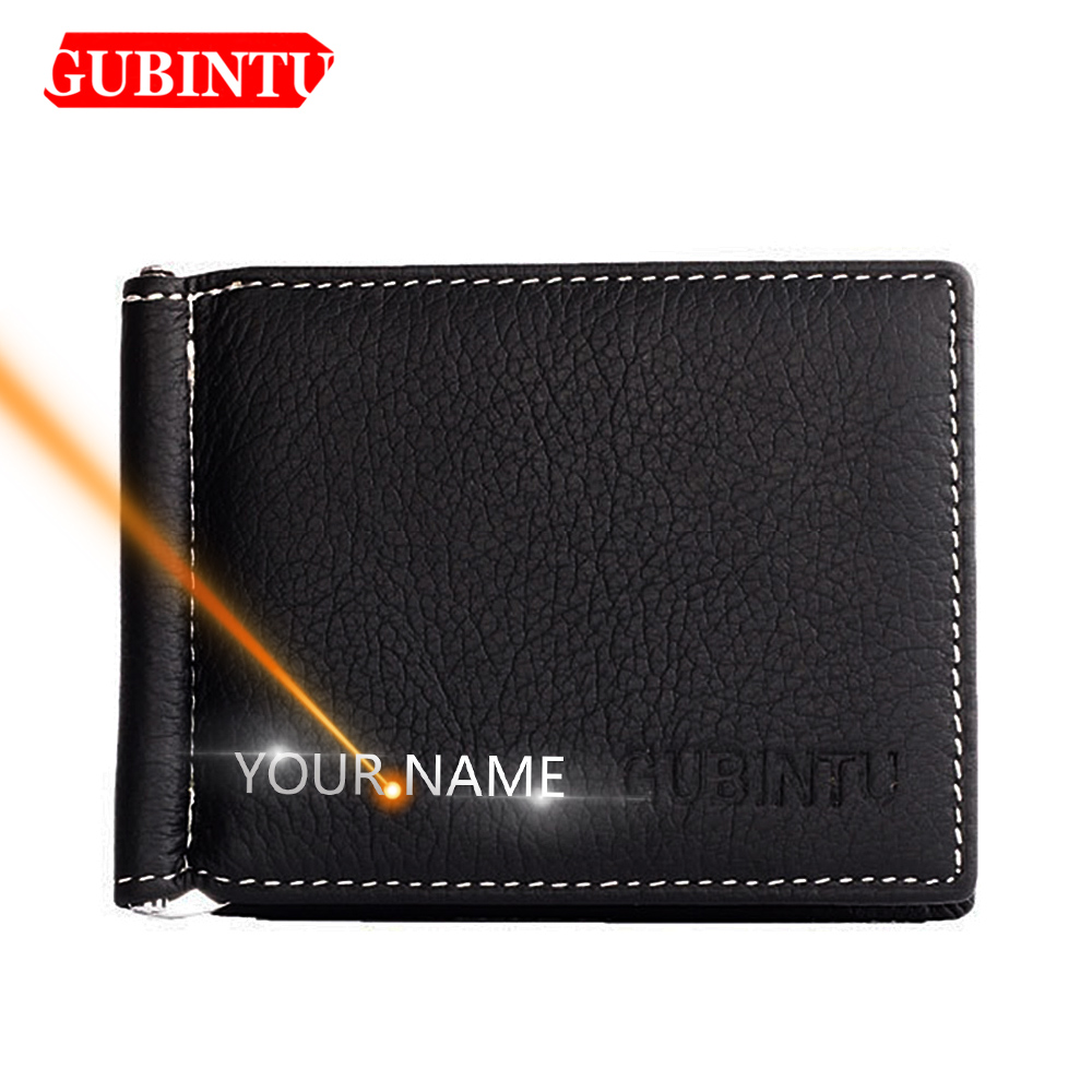 Money Clip Slim - Dompet kulit asli pria, klip uang