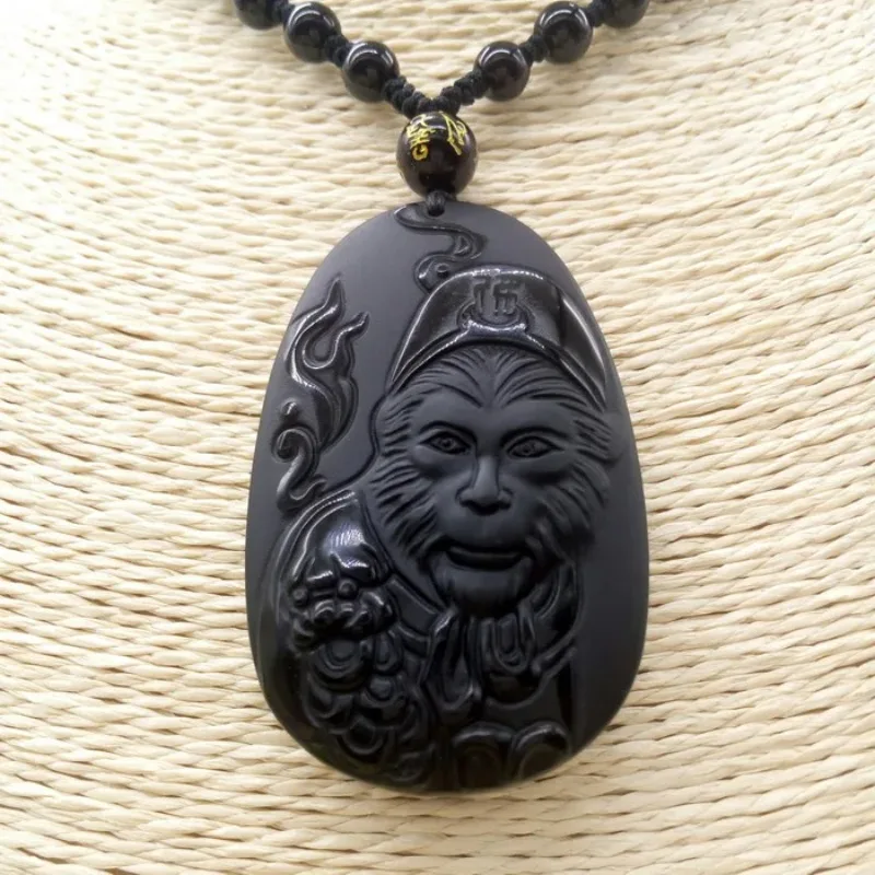 Men Accessories For Hand - Liontin Matahari WuKong Obsidian Alami Kalung