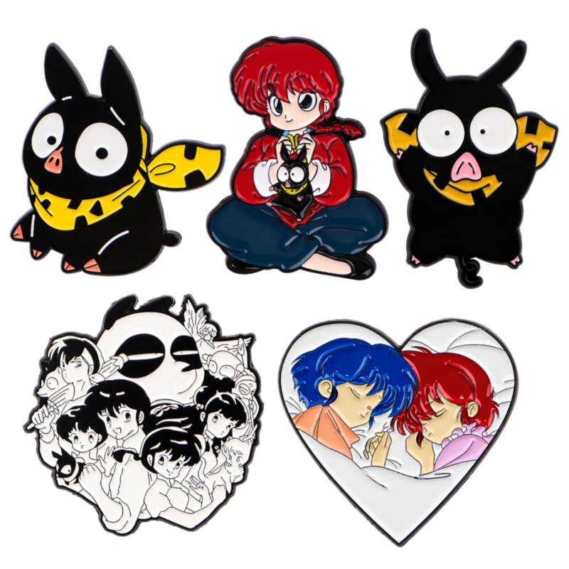 Lapel Pin Enamel - Pin Enamel Gambar Kartun Gadis Lucu
