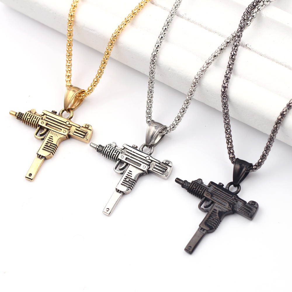 Kalung Liontin Senapan Mesin U - Men'S Accessories Jewelry ulasan dan harga