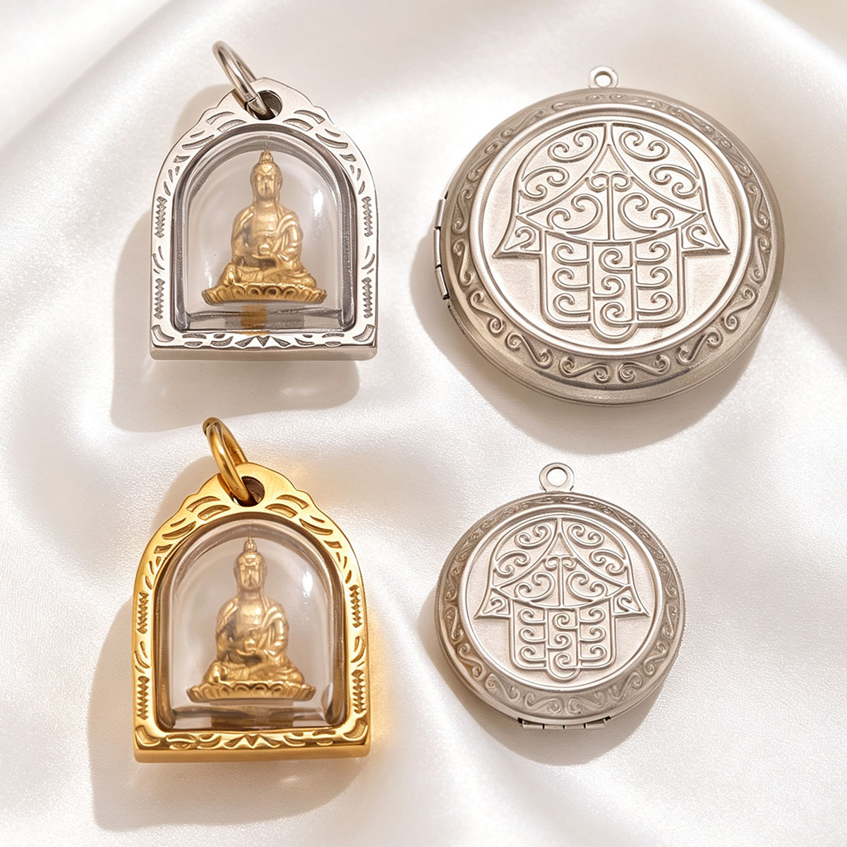 1/2 Buah Liontin Bingkai Foto  - Men Accessories Locket ulasan dan harga