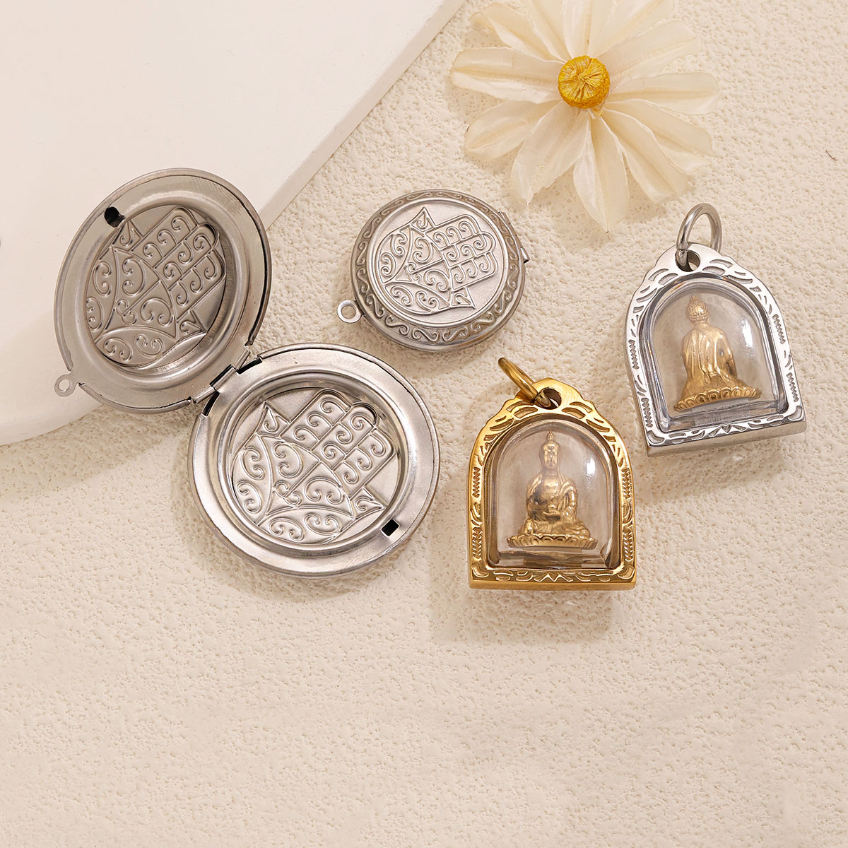1/2 Buah Liontin Bingkai Foto  - Men Accessories Locket ulasan dan harga