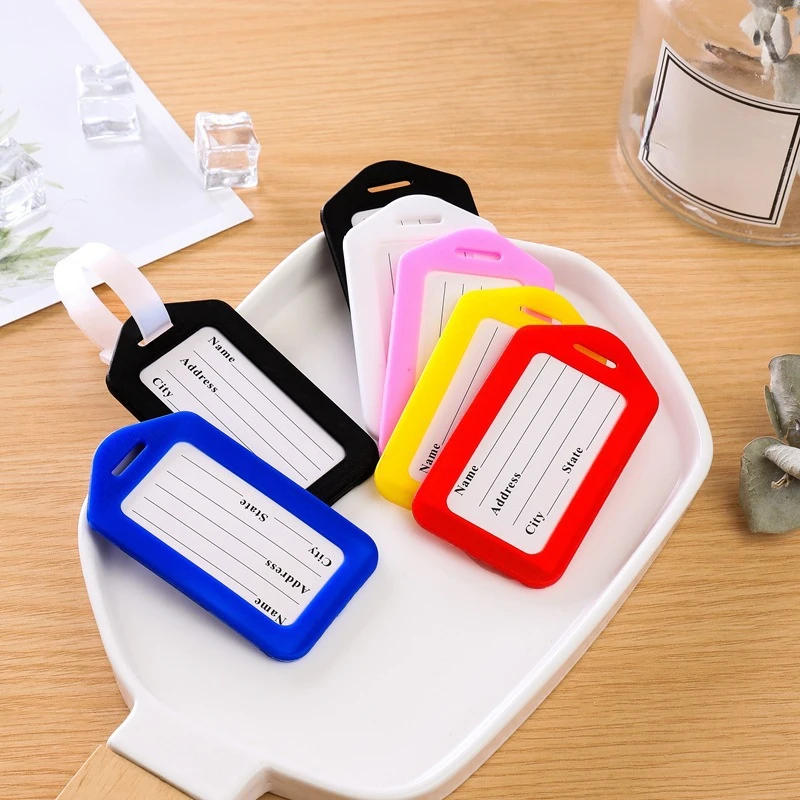 5 Buah Label Bagasi Plastik un - Men Accessories Name ulasan dan harga