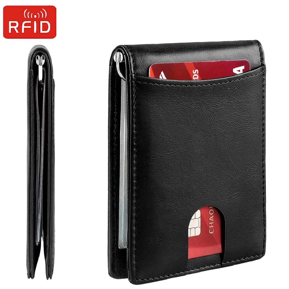 Dompet Kartu Bisnis RFID Pria, - Money Clip Slim ulasan dan harga