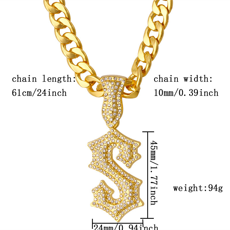 Kalung Hip Hop Huruf S Baru un - Men Accessories Singapore ulasan dan harga