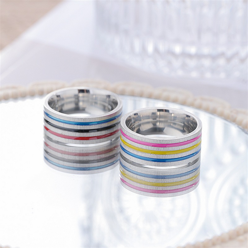 Cincin Pasangan Pelangi Stainl - Men Accessories Name ulasan dan harga