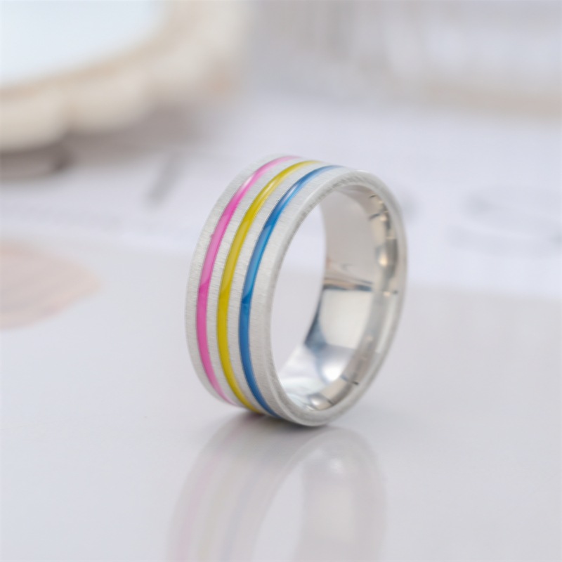 Cincin Pasangan Pelangi Stainl - Men Accessories Name ulasan dan harga