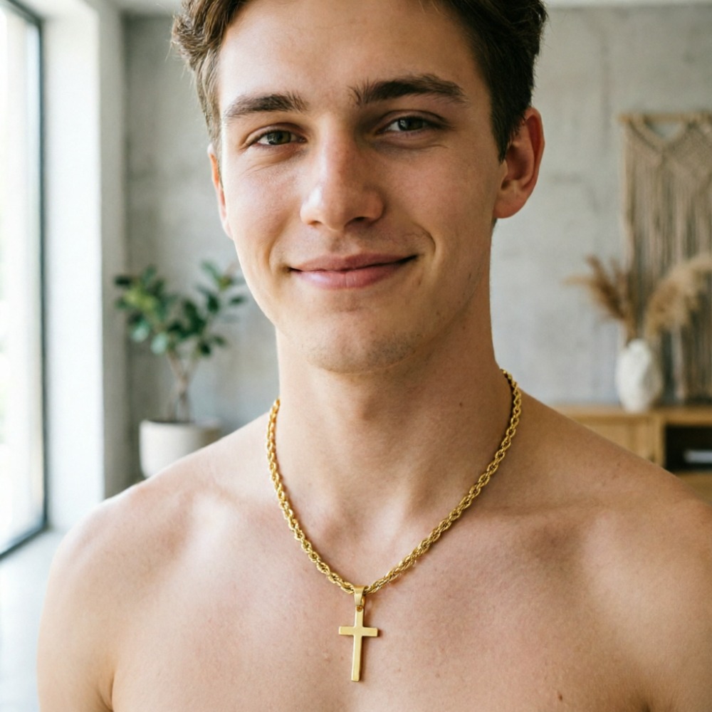 Kalung Liontin Salib Mode Baru - Men Accessories Singapore ulasan dan harga