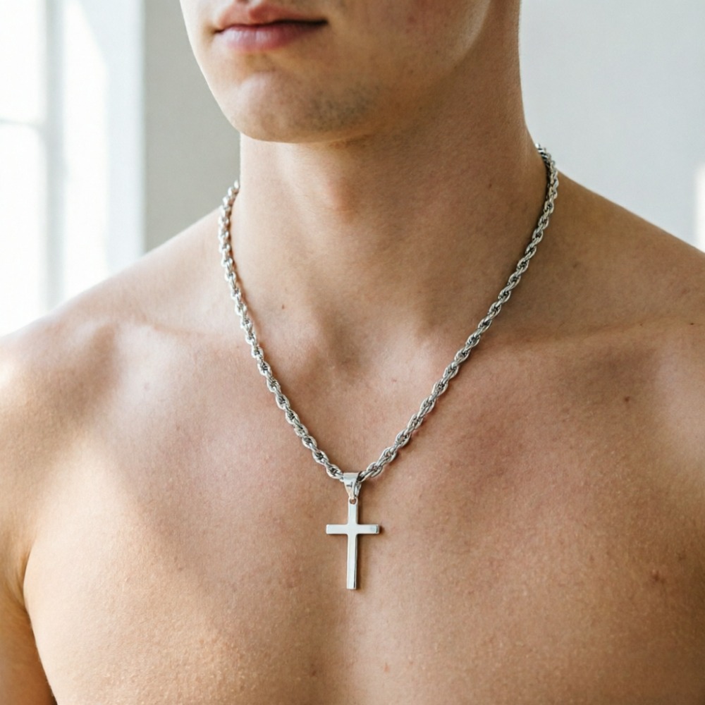 Kalung Liontin Salib Mode Baru - Men Accessories Singapore ulasan dan harga