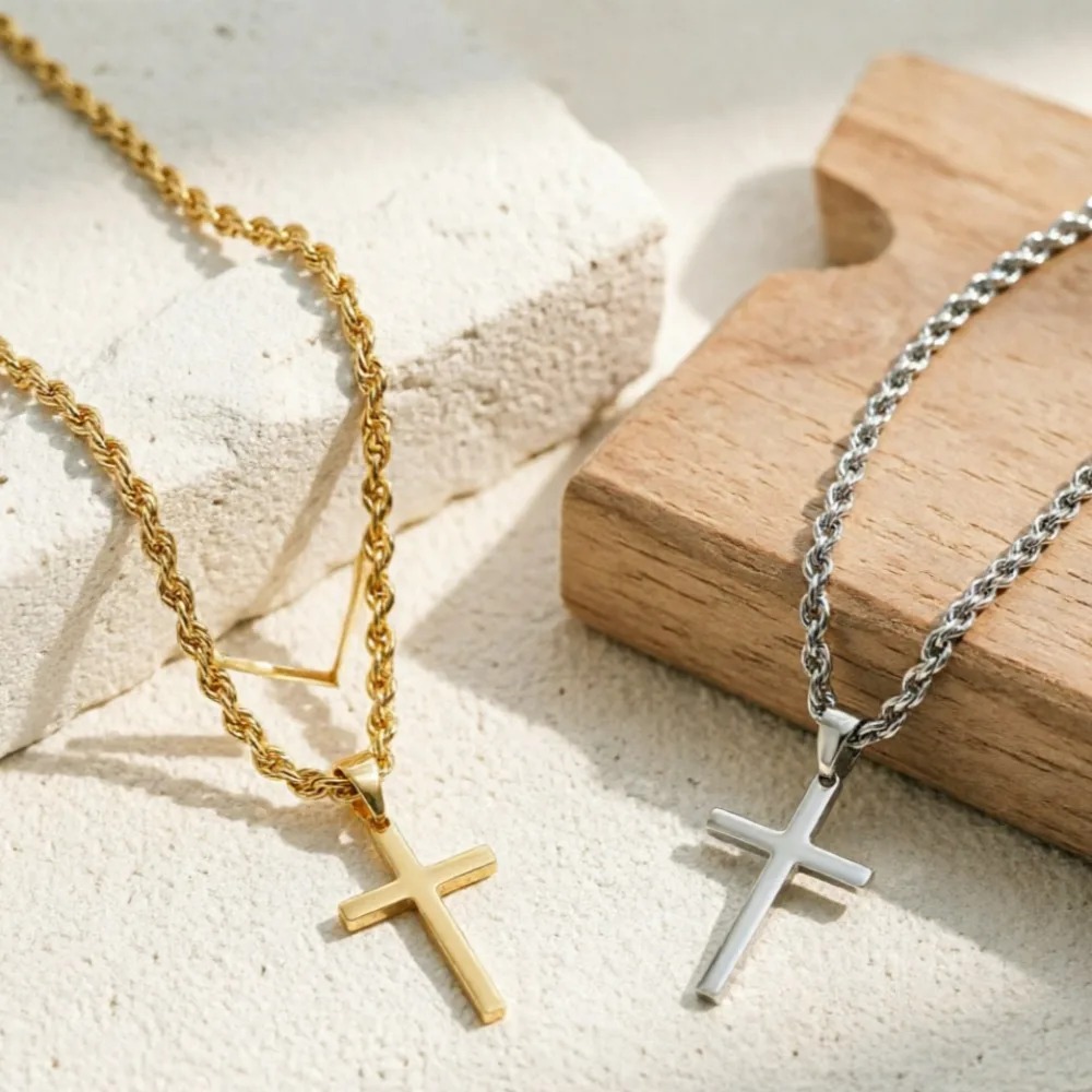 Kalung Liontin Salib Mode Baru - Men Accessories Singapore ulasan dan harga
