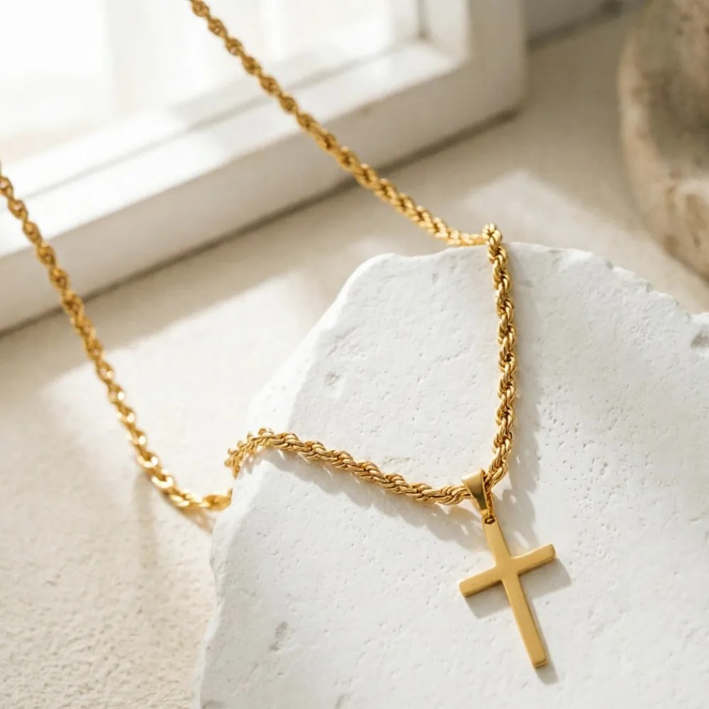 Kalung Liontin Salib Mode Baru - Men Accessories Singapore ulasan dan harga