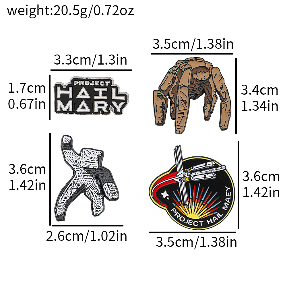 Set Pin Enamel Sci-Fi 4 Buah,  - Lapel Pin Enamel ulasan dan harga