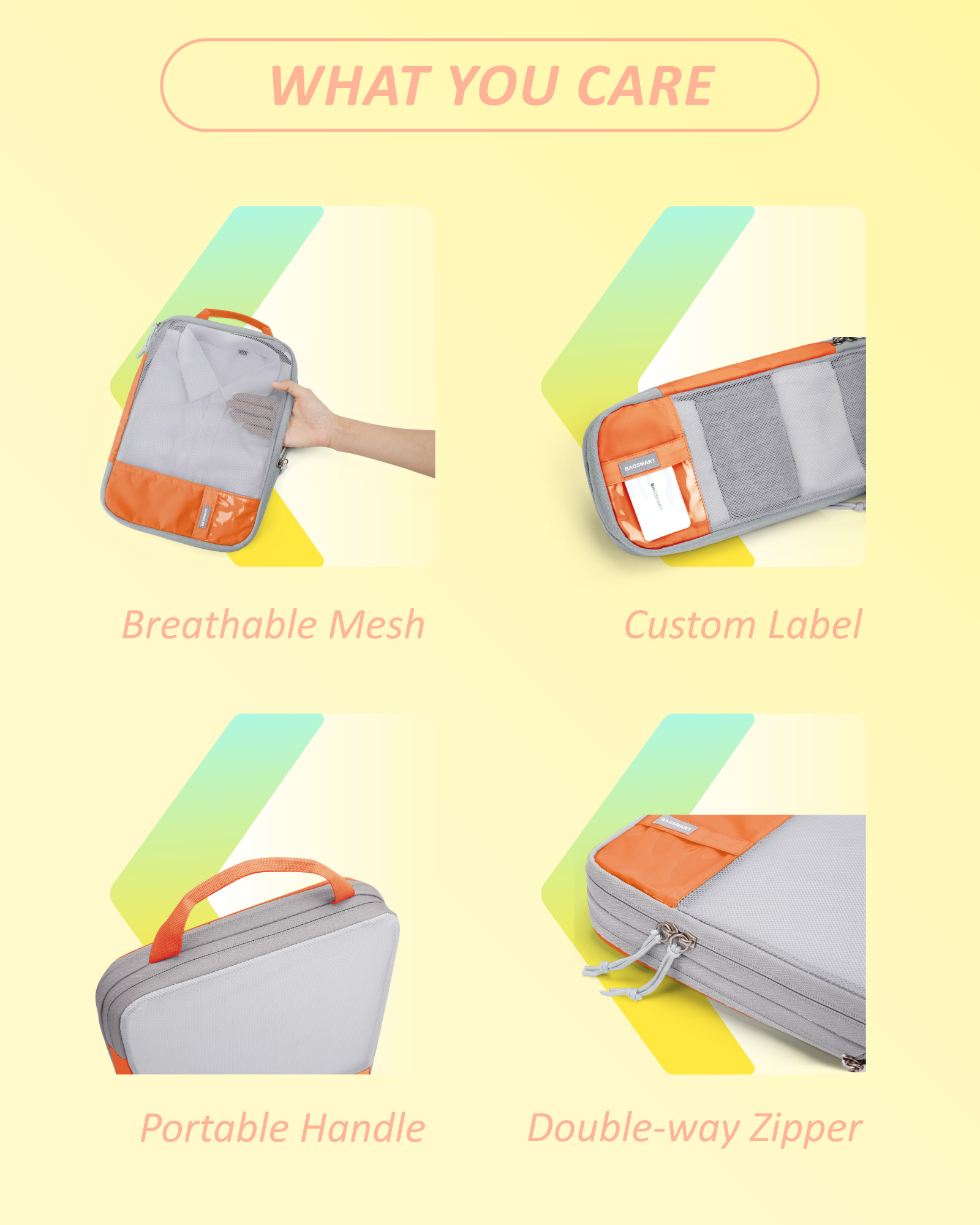 BAGSMART tas jinjing, kubus ke - Travel Organizer Men ulasan dan harga