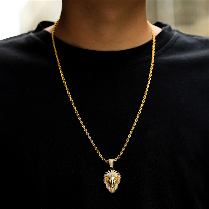Kalung Liontin Berlian Imitasi - Men Accessories Singapore ulasan dan harga