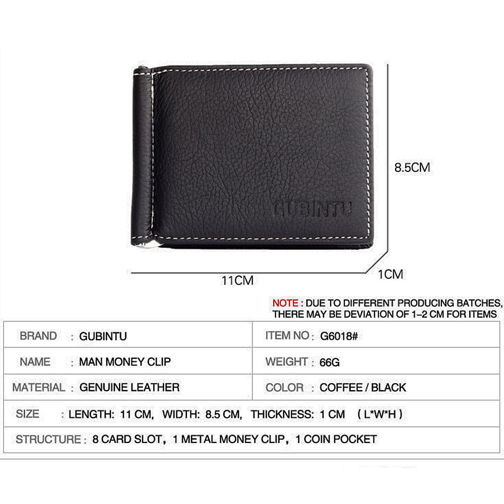 Dompet kulit asli pria, klip u - Money Clip Slim ulasan dan harga