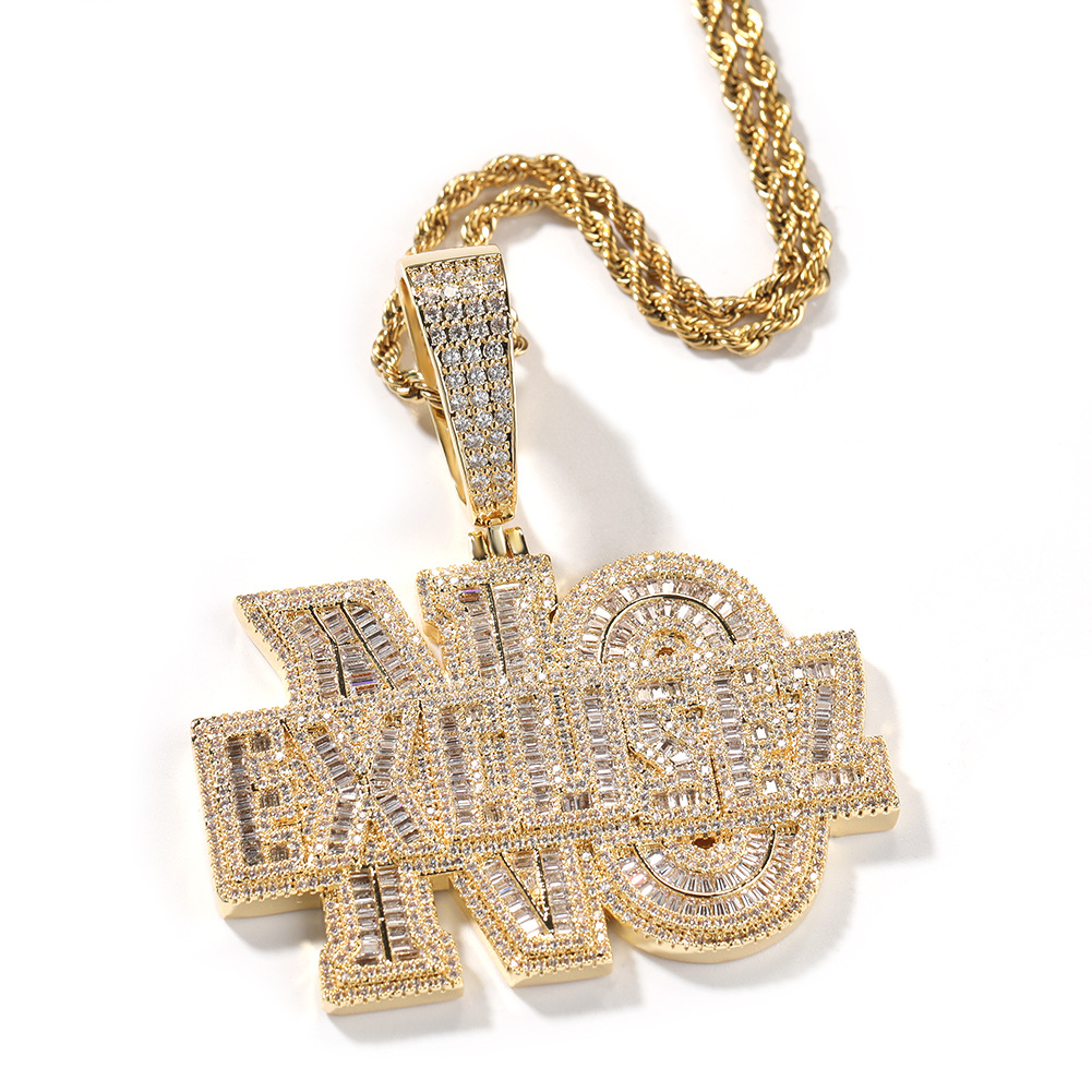 Kalung Hip-hop Alfabet Desain  - Men Accessories Singapore ulasan dan harga