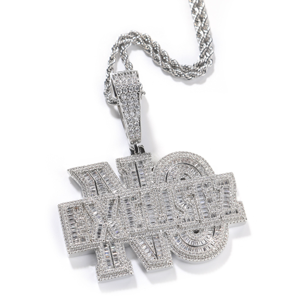 Kalung Hip-hop Alfabet Desain  - Men Accessories Singapore ulasan dan harga